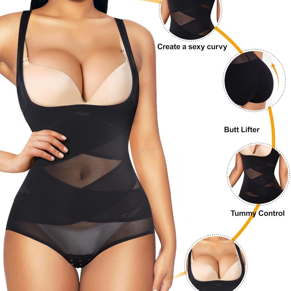 REYEOGO SZ M Shapewear Bodysuit Tummy Control Butt Lifter Panty Hi-Waist Support